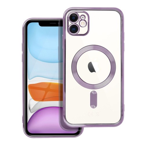 Etui do iPhone 11 Electro Mag Cover MagSafe Fioletowe Transparentne