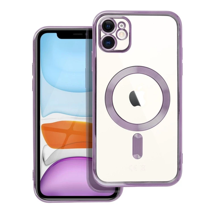 Etui do iPhone 11 Electro Mag Cover MagSafe Fioletowe Transparentne