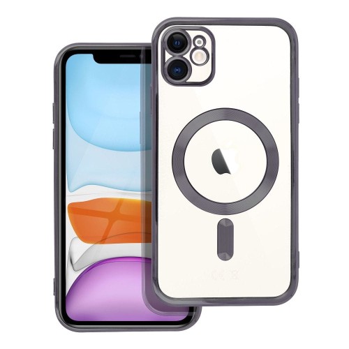 Etui do iPhone 11 Electro Mag Cover MagSafe Czarne Transparentne