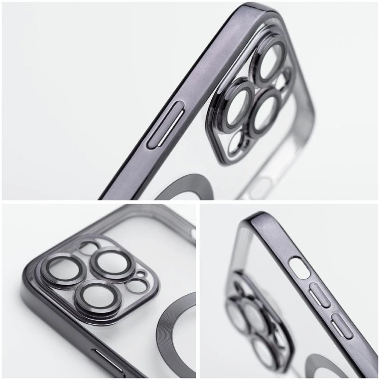 Etui do iPhone 11 Electro Mag Cover MagSafe Czarne Transparentne