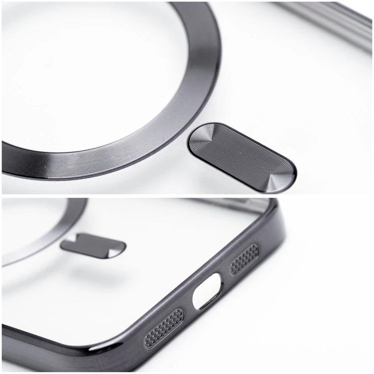 Etui do iPhone 11 Electro Mag Cover MagSafe Czarne Transparentne