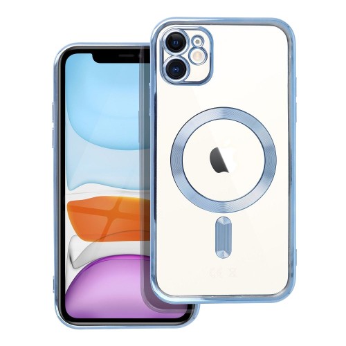 Etui do iPhone 11 Electro Mag Cover MagSafe Niebieskie Transparentne