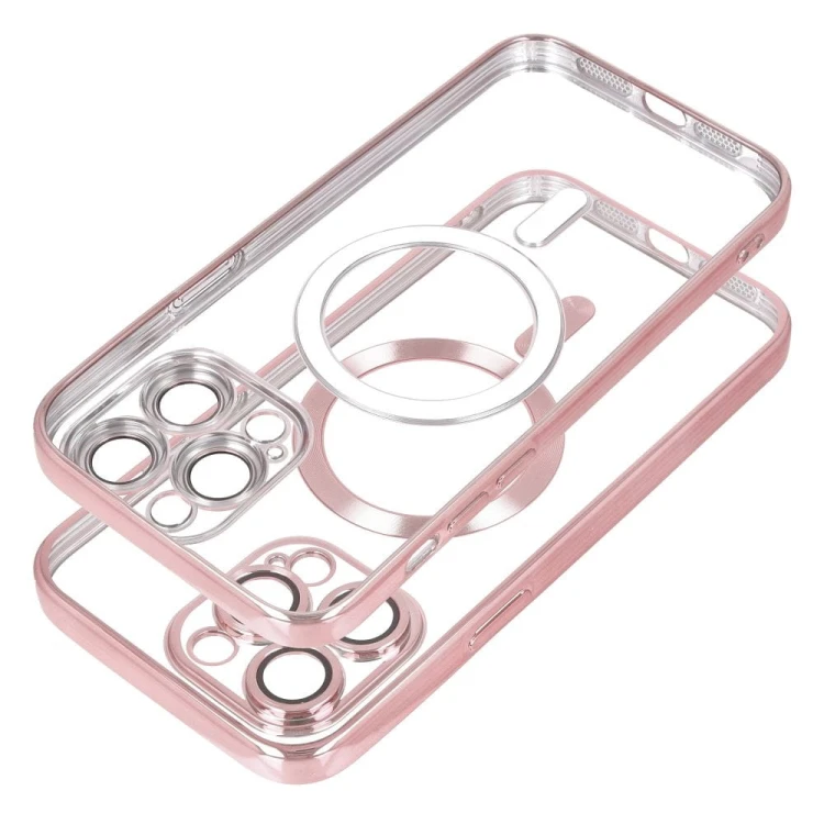 Etui do iPhone 11 Electro Mag Cover MagSafe Złoty Róż Transparentne