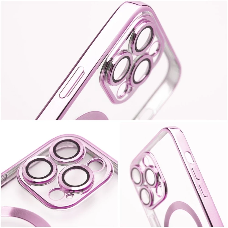 Etui do iPhone 11 Electro Mag Cover MagSafe Złoty Róż Transparentne