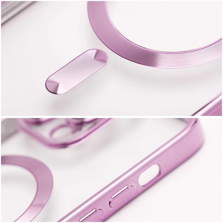 Etui do iPhone 11 Electro Mag Cover MagSafe Złoty Róż Transparentne