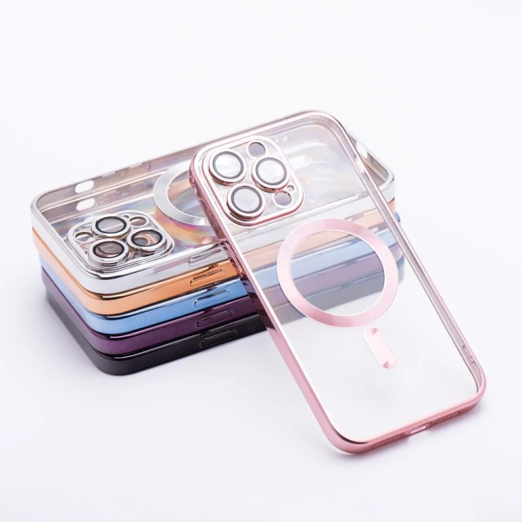 Etui do iPhone 11 Electro Mag Cover MagSafe Złoty Róż Transparentne