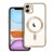 Etui do iPhone 11 Electro Mag Cover MagSafe Złote Transparentne