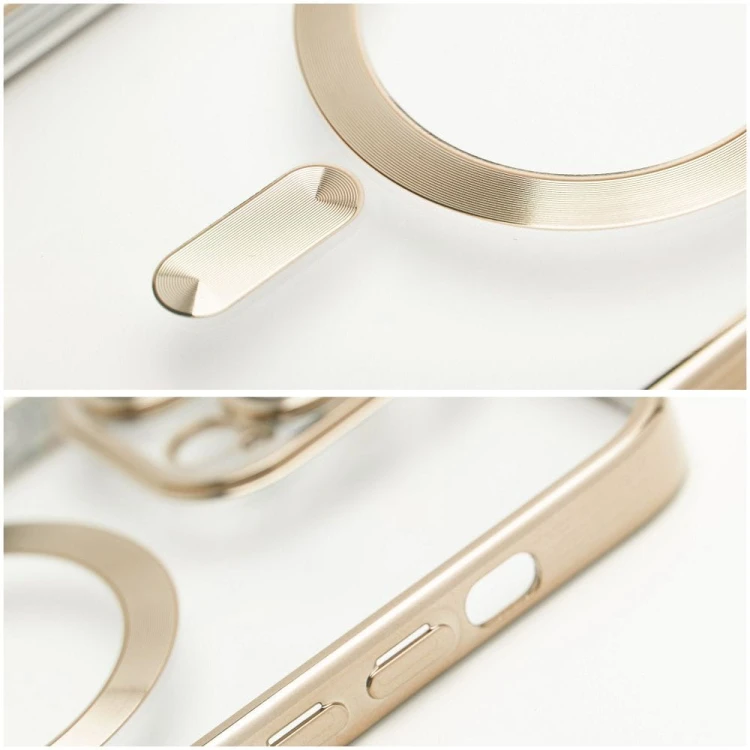 Etui do iPhone 11 Electro Mag Cover MagSafe Złote Transparentne