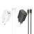 Szybka ładowarka sieciowa Hoco N61 20W (USB-C PD + USB-A QC 3.0) + kabel USB-C do USB-C 60W 1m – czarna