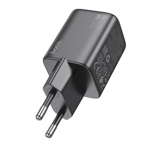 Kompaktowa ładowarka sieciowa Hoco N40 USB-C Power Delivery 20W – czarna