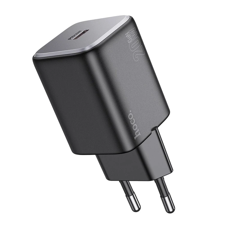 Kompaktowa ładowarka sieciowa Hoco N40 USB-C Power Delivery 20W – czarna