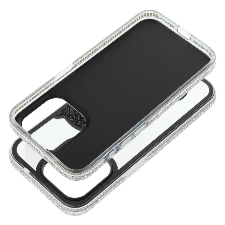 Etui do iPhone 11 Teddy Bear Brokatowe Czarne z Misiem
