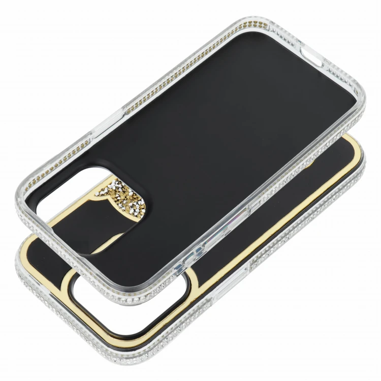 Etui do iPhone 11 Teddy Bear Brokatowe Złote z Misiem