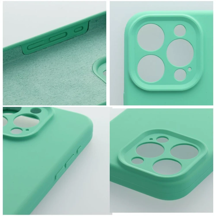 Etui do iPhone 11 Silicone 2mm Silikonowe Miętowe z Mikrofibrą