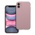 Etui do iPhone 11 Silicone 2mm Silikonowe Pudrowy Róż z Mikrofibrą