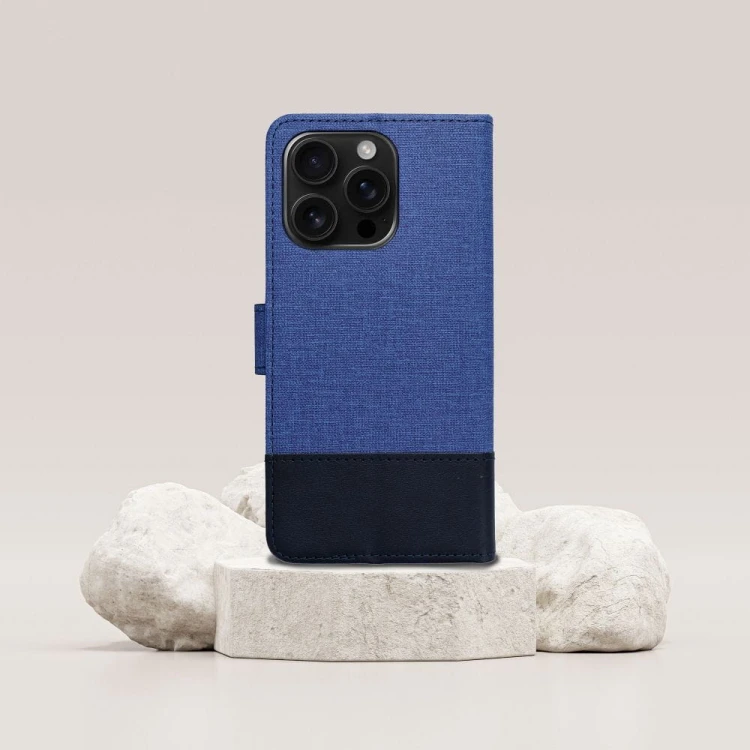 Etui z klapką do iPhone 11 Gomma Book Portfelowe Niebieskie