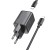 Szybka ładowarka sieciowa Hoco N40 USB-C Power Delivery 20W + kabel USB-C do Lightning 1m – czarna