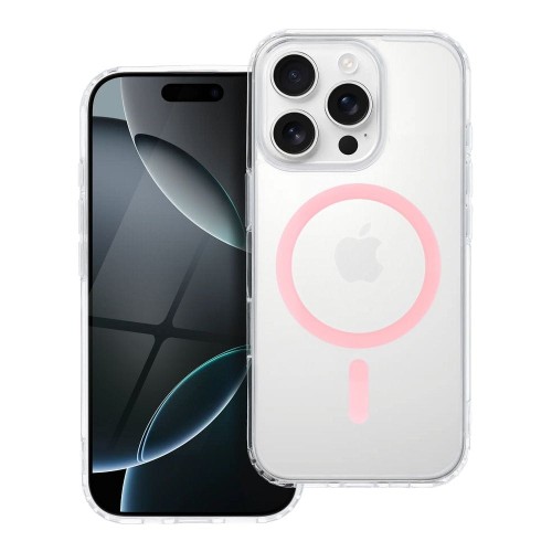 Etui do iPhone 11 Drop Glue Colorful Ring MagSafe Różowe
