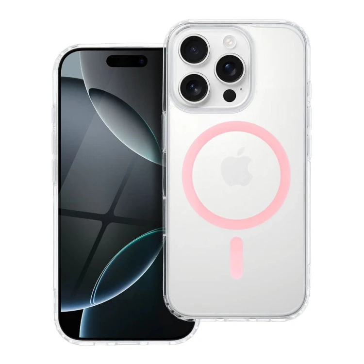 Etui do iPhone 11 Drop Glue Colorful Ring MagSafe Różowe
