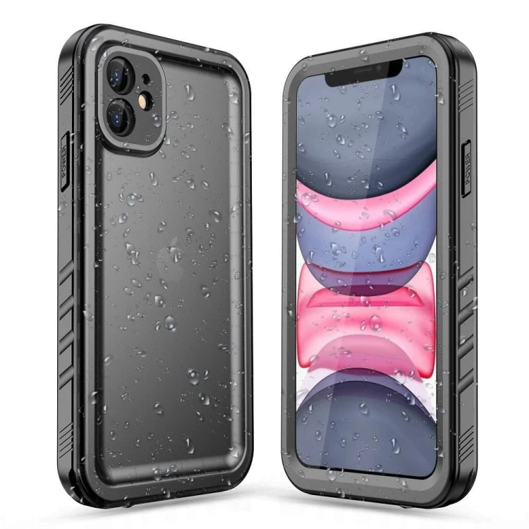 Etui Wodoodporne do iPhone 11 Shellbox DOT IP68 Czarne 360