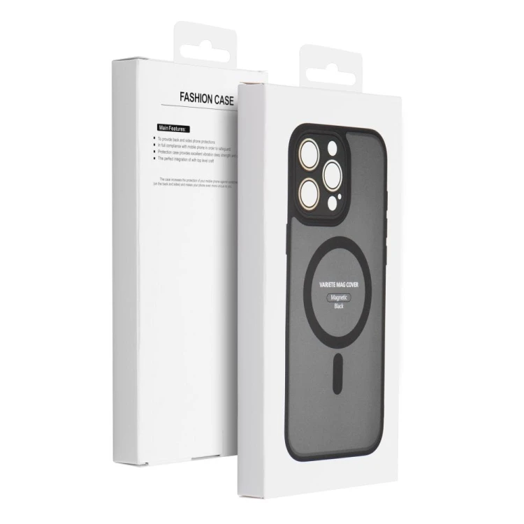 Etui do iPhone 11 Variete Mag Cover MagSafe Czarne ze Szkiełkami