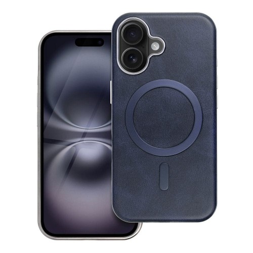 Etui do iPhone 11 Gentleman Mag Cover MagSafe Granatowe Skóra