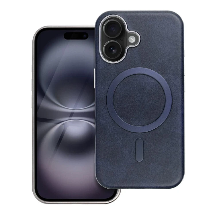 Etui do iPhone 11 Gentleman Mag Cover MagSafe Granatowe Skóra