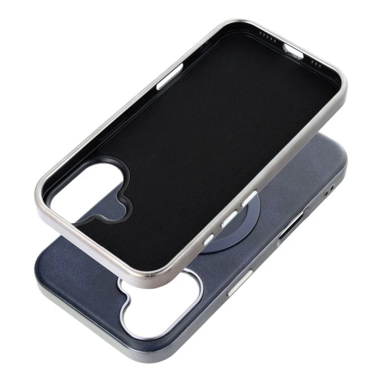 Etui do iPhone 11 Gentleman Mag Cover MagSafe Granatowe Skóra