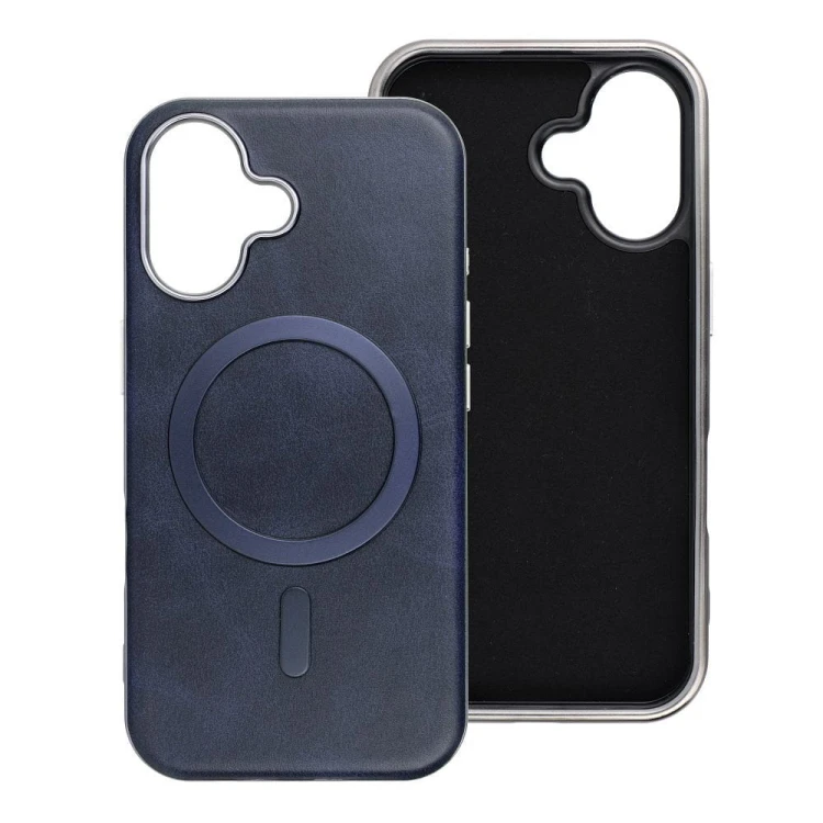 Etui do iPhone 11 Gentleman Mag Cover MagSafe Granatowe Skóra