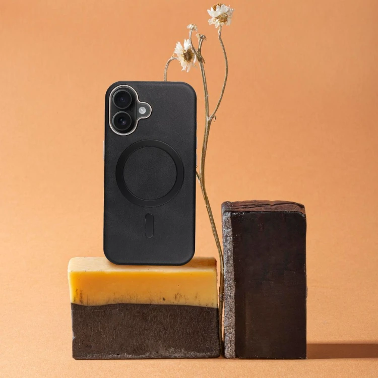 Etui do iPhone 11 Gentleman Mag Cover MagSafe Czarne Skóra