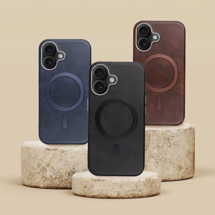 Etui do iPhone 11 Gentleman Mag Cover MagSafe Czarne Skóra