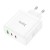Szybka ładowarka sieciowa Hoco N30 GaN 65W (2xUSB-C + USB-A) – biała
