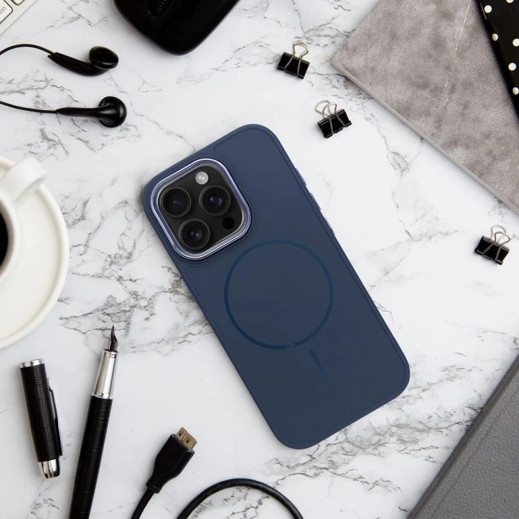 Etui do iPhone 11 Frame Mag Cover MagSafe Granatowe Matowe