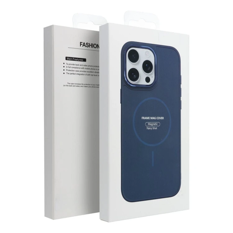 Etui do iPhone 11 Frame Mag Cover MagSafe Granatowe Matowe