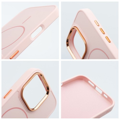 Etui do iPhone 11 Frame Mag Cover MagSafe Pudrowy Róż Matowe