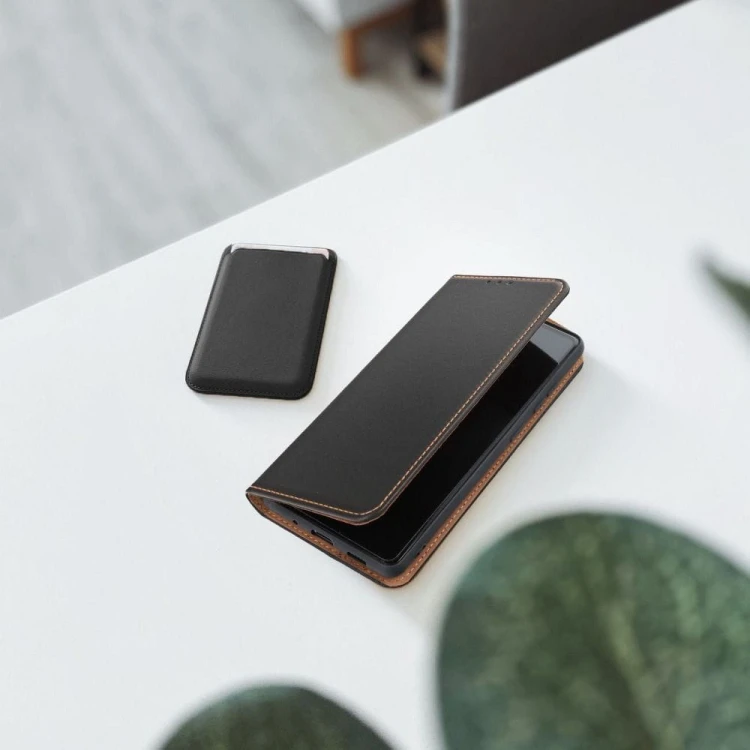 Etui skórzane z klapką do iPhone 11 Smart Pro Book Czarne