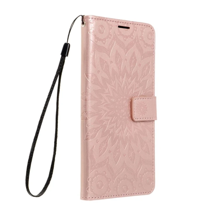 Etui z klapką do iPhone 11 Mezzo Book Mandala Złoto-Różowe