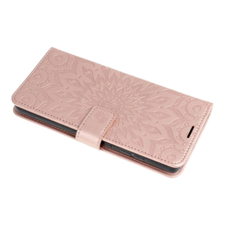 Etui z klapką do iPhone 11 Mezzo Book Mandala Złoto-Różowe