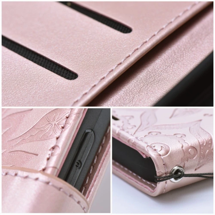 Etui z klapką do iPhone 11 Mezzo Book Mandala Złoto-Różowe