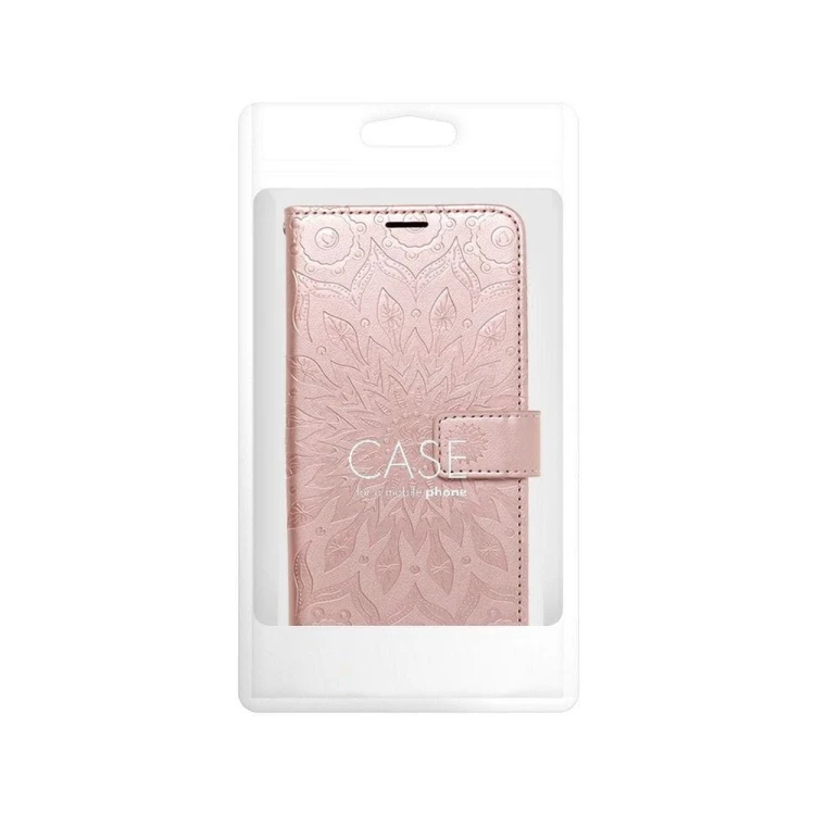 Etui z klapką do iPhone 11 Mezzo Book Mandala Złoto-Różowe