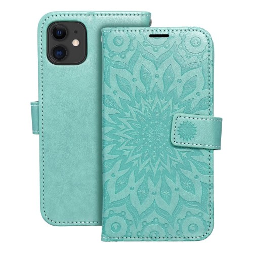 Etui z klapką do iPhone 11 Mezzo Book Mandala Zielone