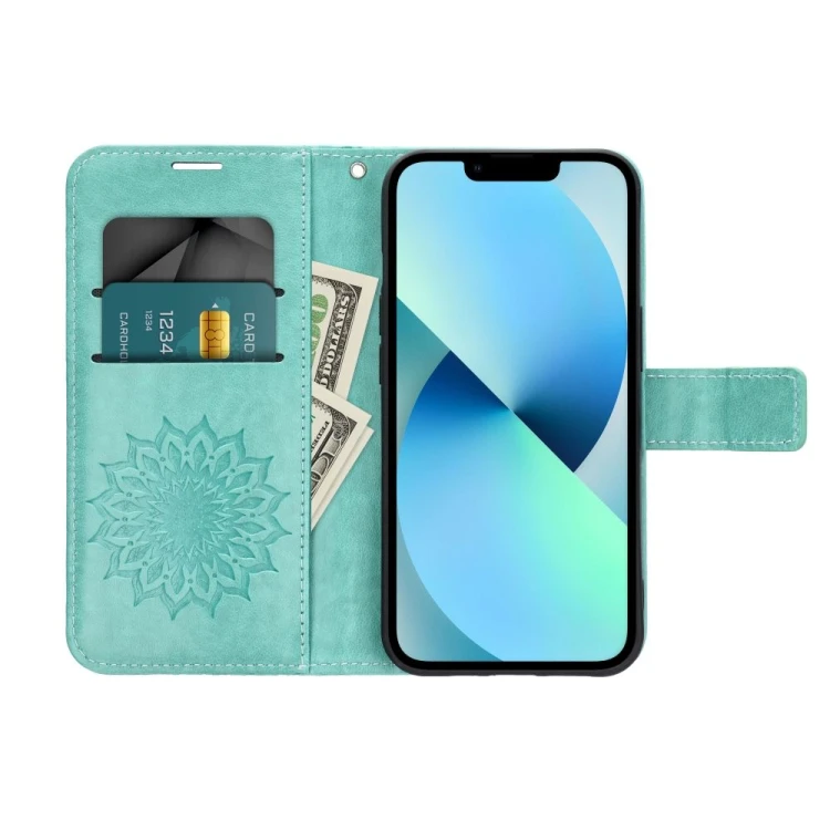 Etui z klapką do iPhone 11 Mezzo Book Mandala Zielone