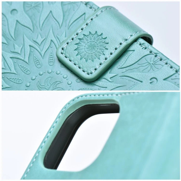 Etui z klapką do iPhone 11 Mezzo Book Mandala Zielone