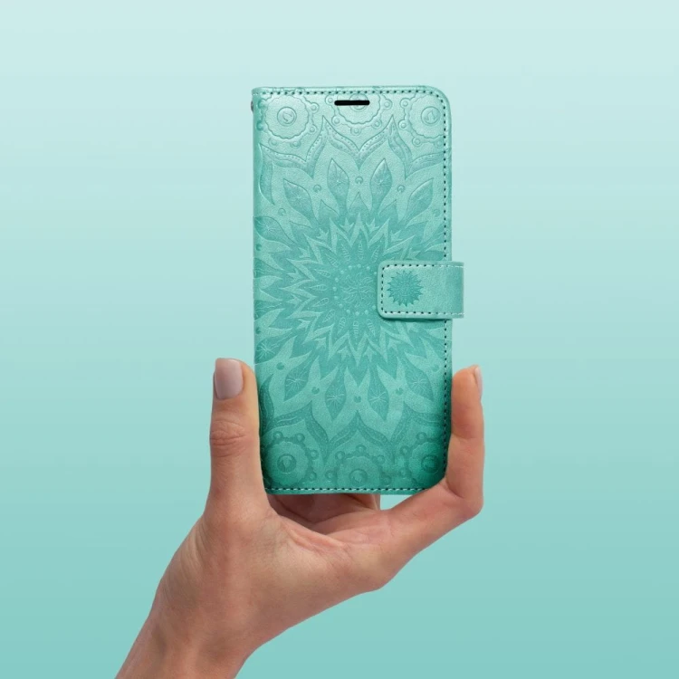 Etui z klapką do iPhone 11 Mezzo Book Mandala Zielone
