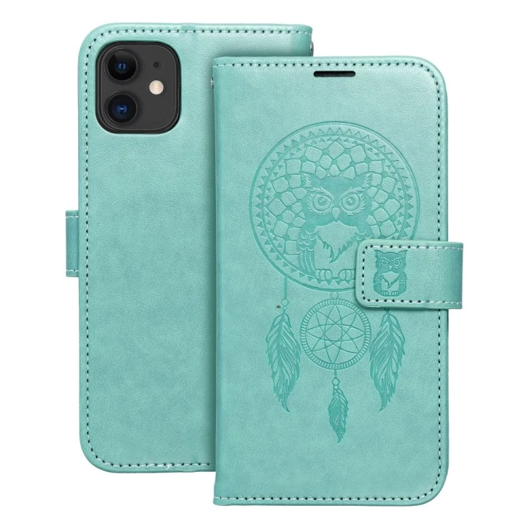 Etui z klapką do iPhone 11 Mezzo Book Łapacz Snów Zielone