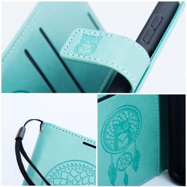 Etui z klapką do iPhone 11 Mezzo Book Łapacz Snów Zielone