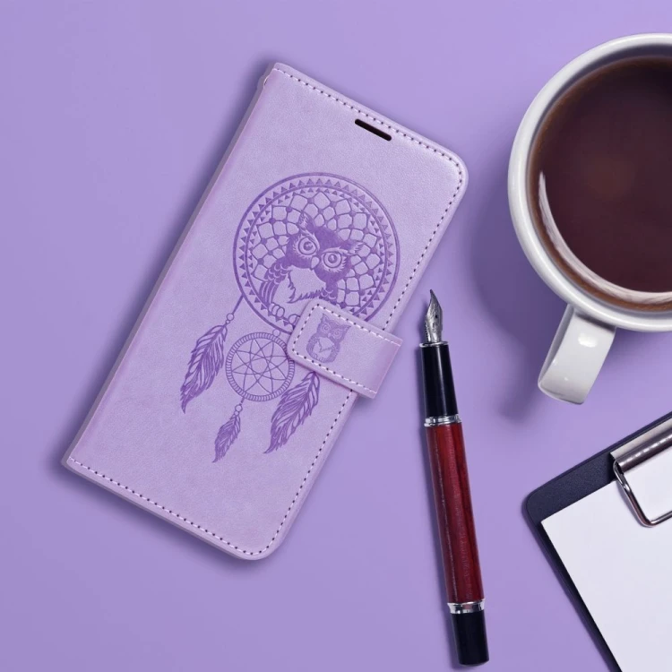Etui z klapką do iPhone 11 Mezzo Book Łapacz Snów Fioletowe