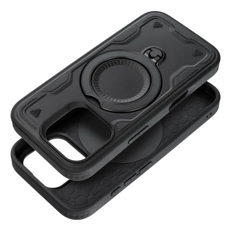 Etui do iPhone 11 / XR Frost Armor Pancerne z Podstawką Czarne