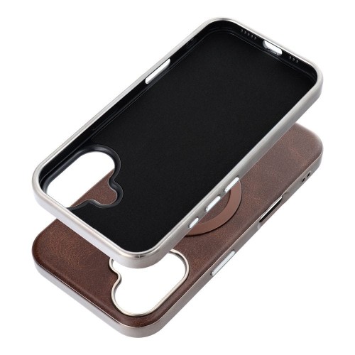 Etui do iPhone 11 Gentleman Mag Cover MagSafe Brązowe Skórzane