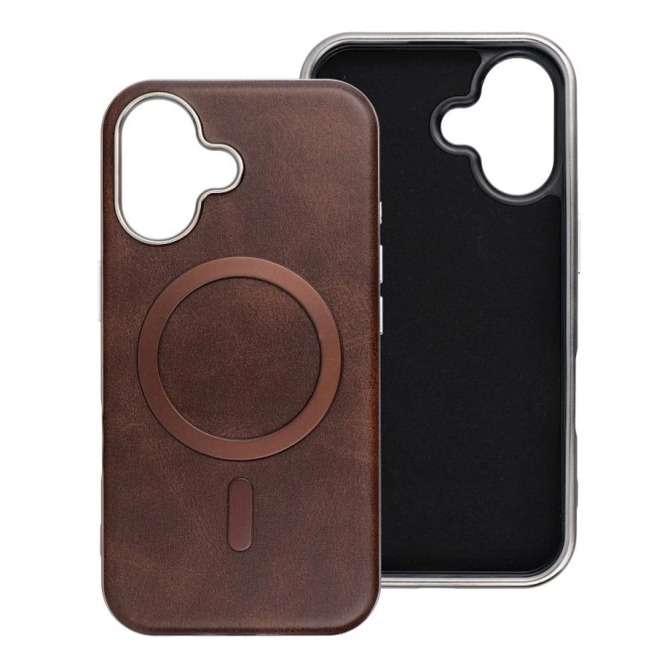 Etui do iPhone 11 Gentleman Mag Cover MagSafe Brązowe Skórzane